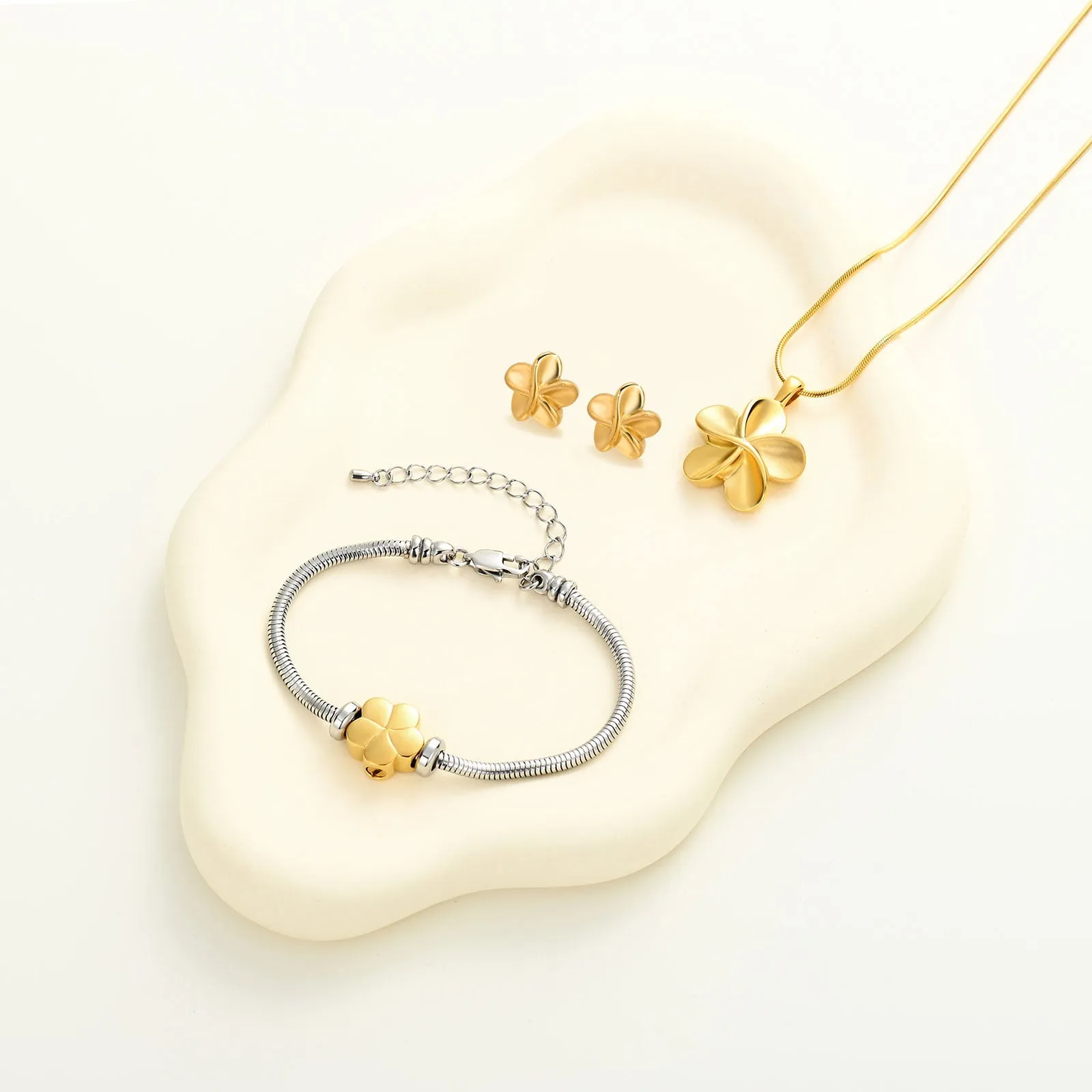 Paragon Cremation Jewelry Set - Golden Flower - ITPAR112