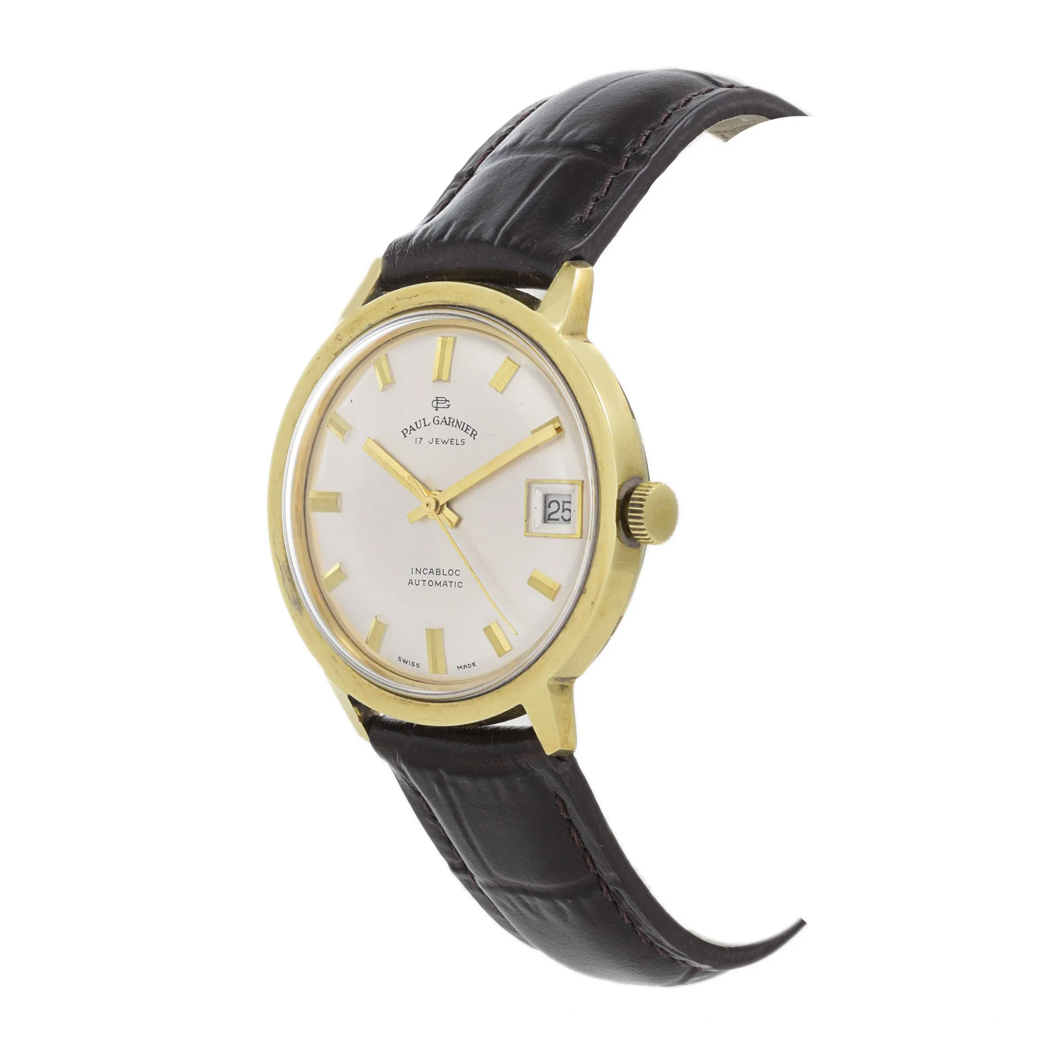Paul Garnier 1970's Gold Top Automatic Date