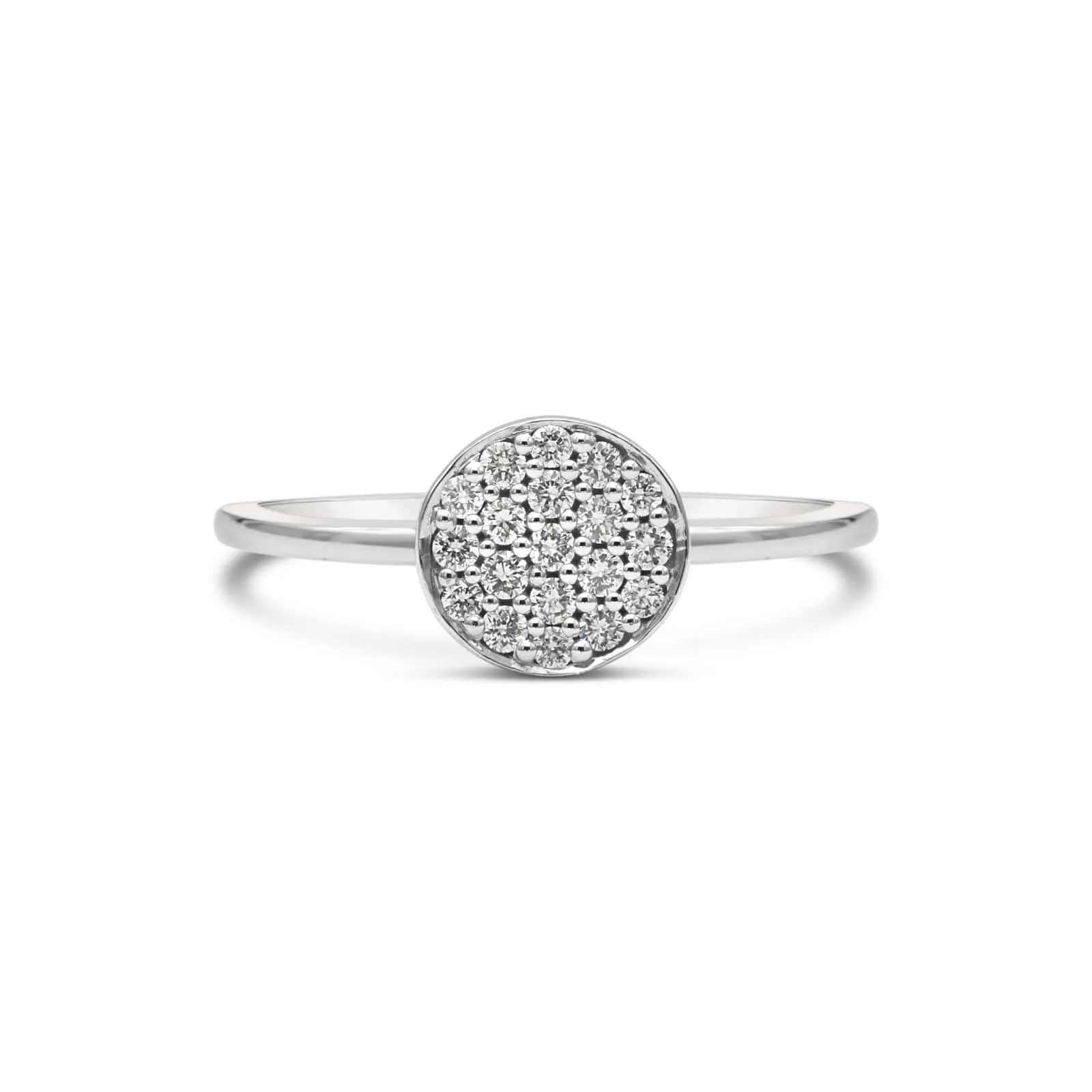 Pavé Diamond Round Ring