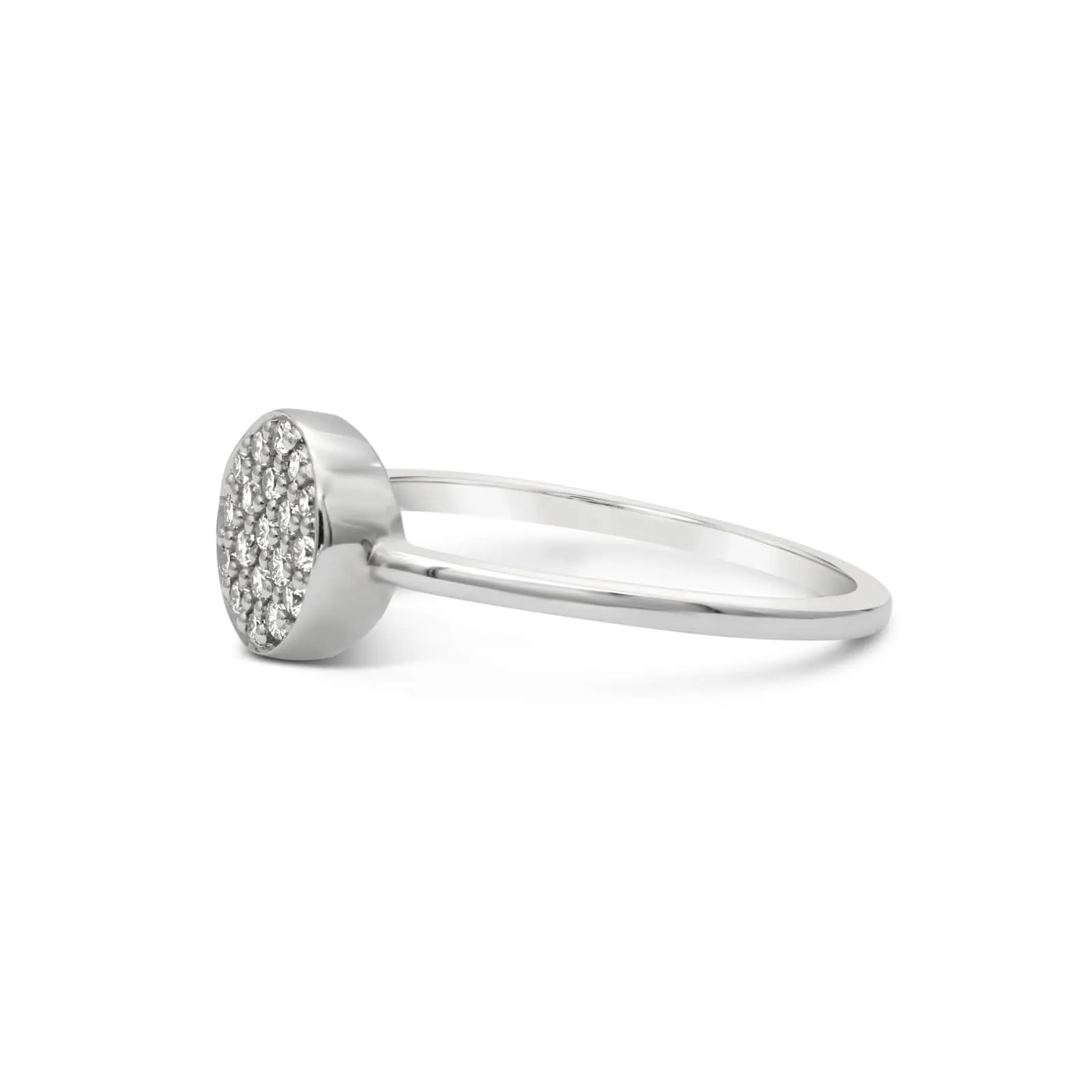 Pavé Diamond Round Ring