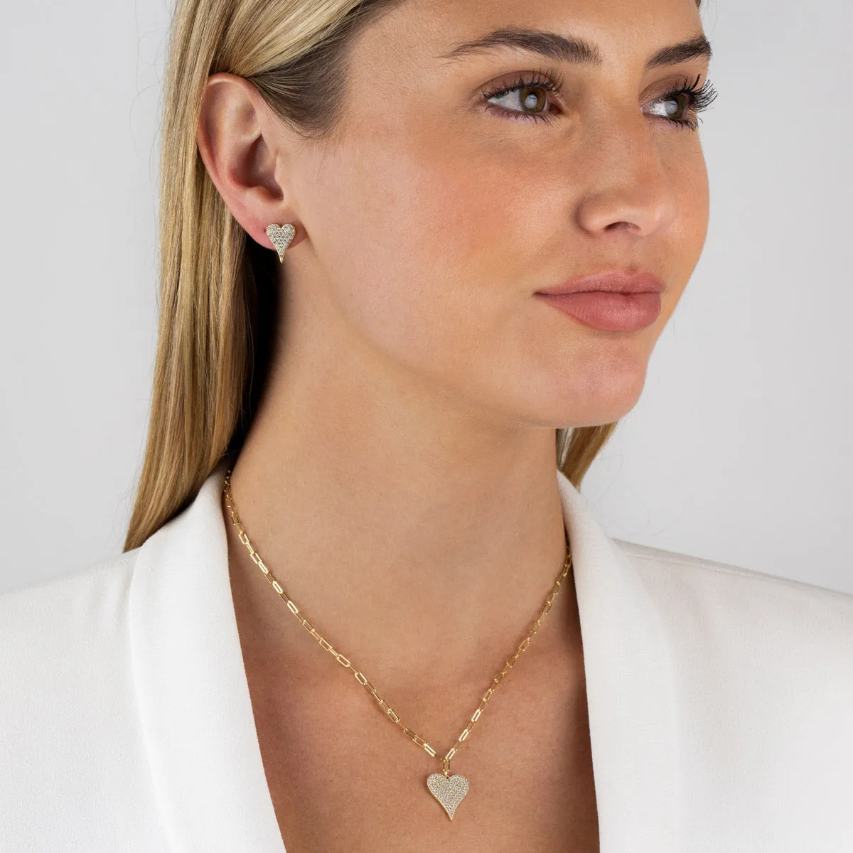 Pavé Heart Link Combo Set