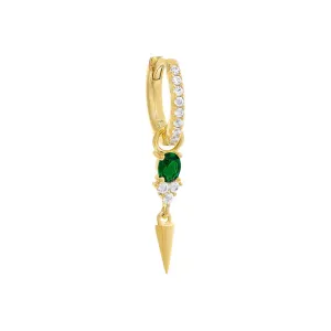 Pavé Mini Spike Drop Huggie Earring