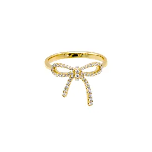 Pave Bow Tie Ring