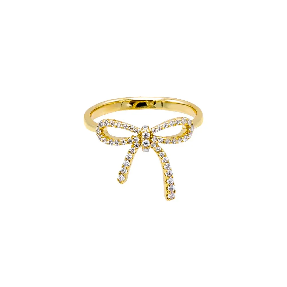Pave Bow Tie Ring