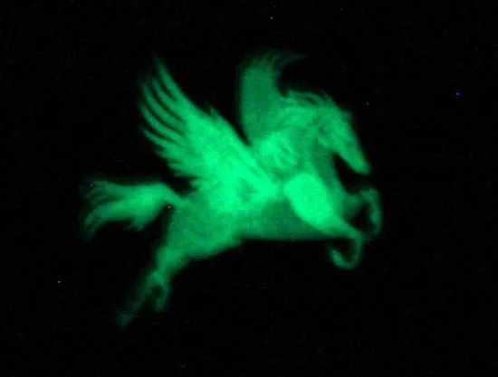 Pegasus New Era 59Fifty Fitted Hats (Black Glow in the Dark Gray Under Brim)