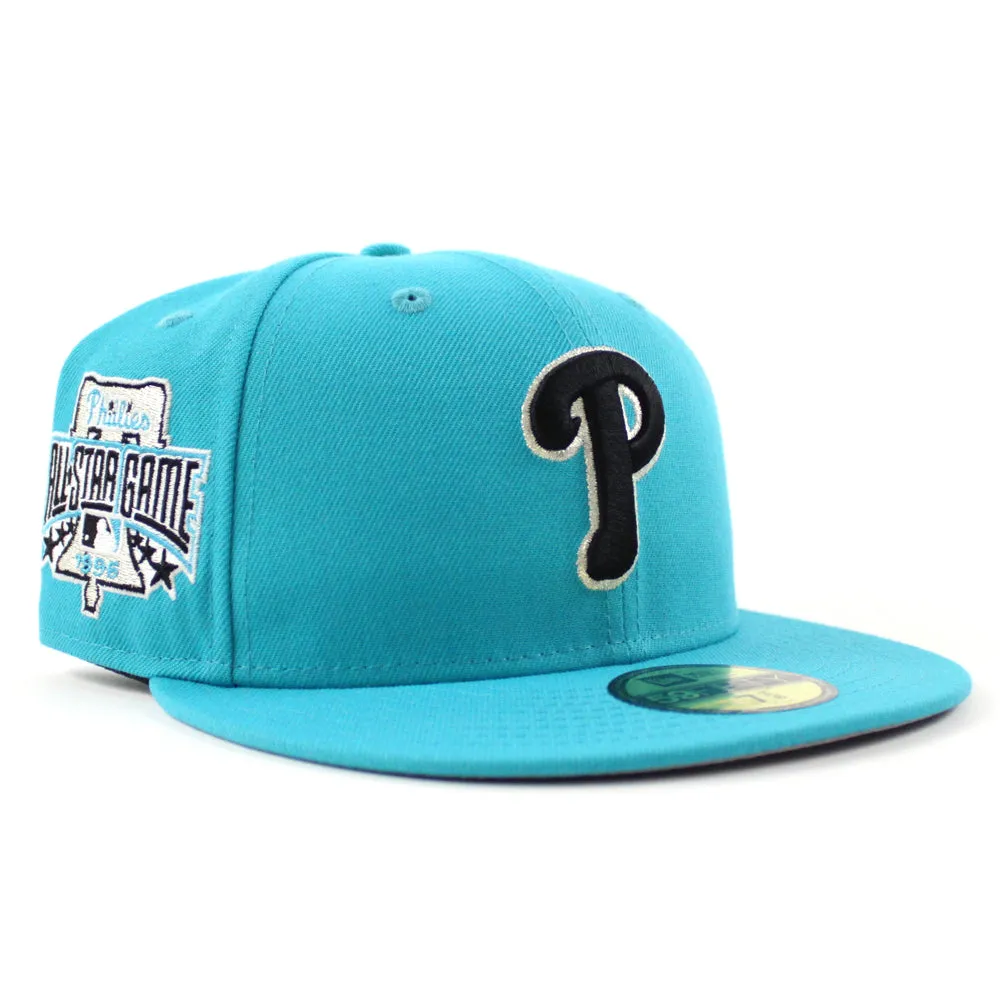 Philadelphia Phillies 1996 All-Star Game 59Fifty New Era Fitted Hat (Teal Gray Under Brim)