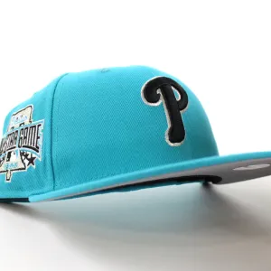 Philadelphia Phillies 1996 All-Star Game 59Fifty New Era Fitted Hat (Teal Gray Under Brim)