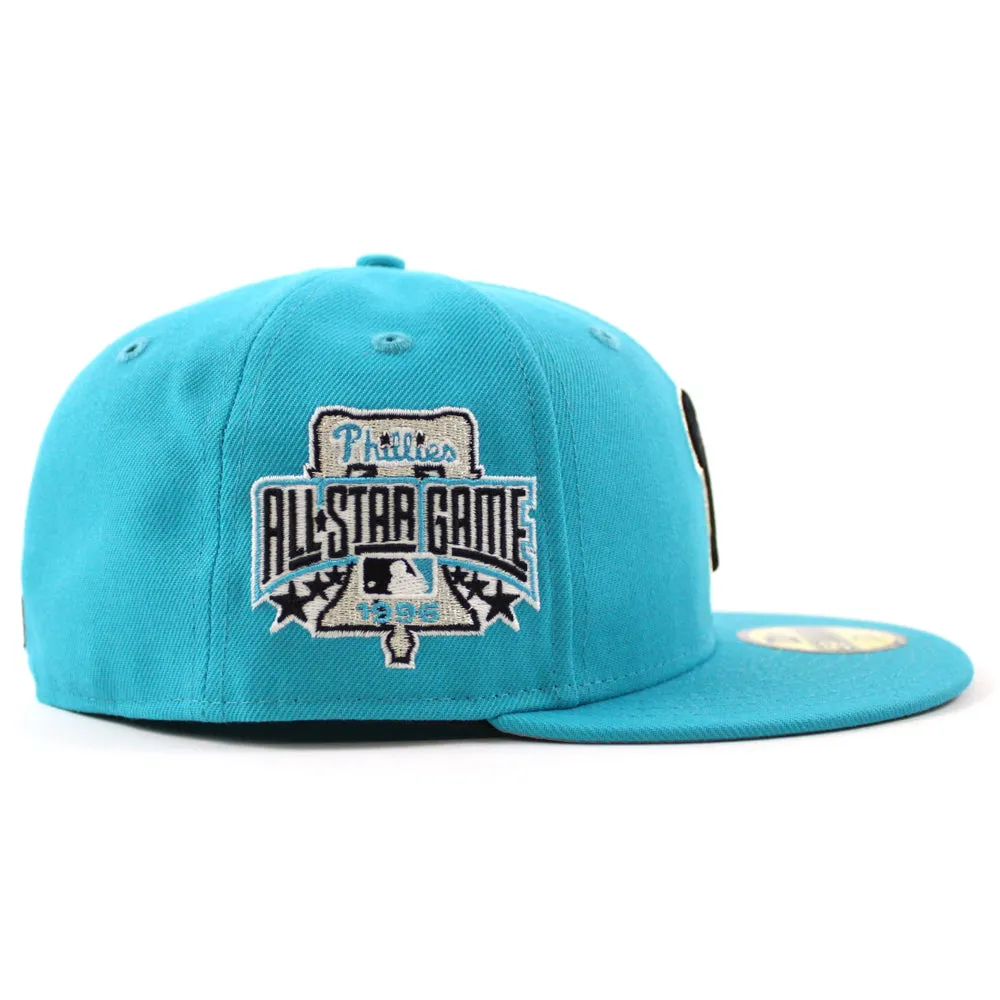 Philadelphia Phillies 1996 All-Star Game 59Fifty New Era Fitted Hat (Teal Gray Under Brim)