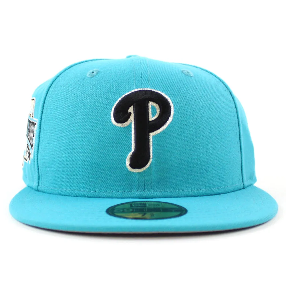Philadelphia Phillies 1996 All-Star Game 59Fifty New Era Fitted Hat (Teal Gray Under Brim)