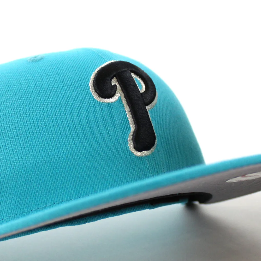 Philadelphia Phillies 1996 All-Star Game 59Fifty New Era Fitted Hat (Teal Gray Under Brim)