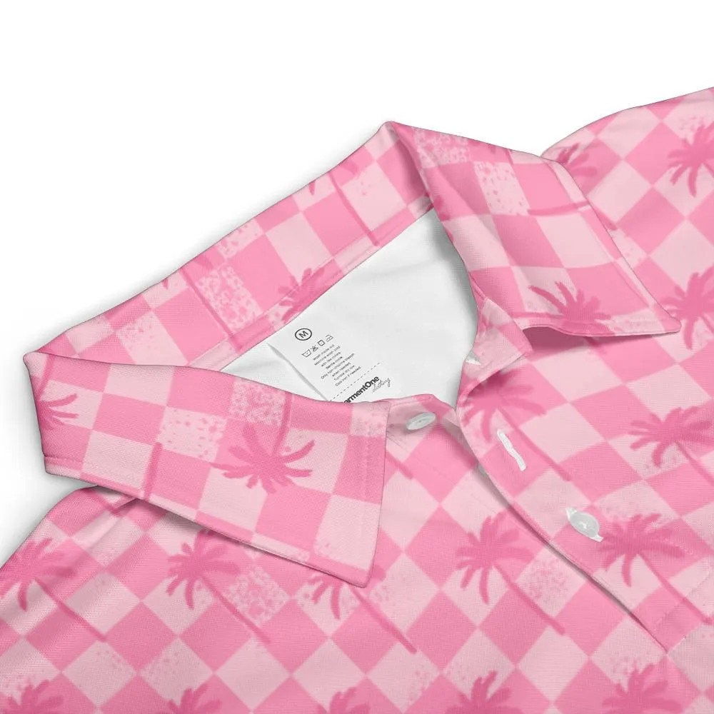 Pink Retro Summer Women's Golf Polo