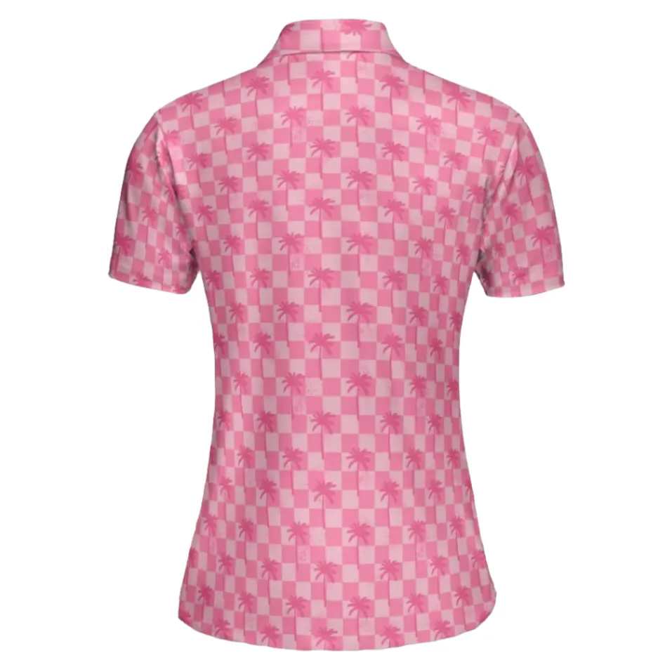 Pink Retro Summer Women's Golf Polo
