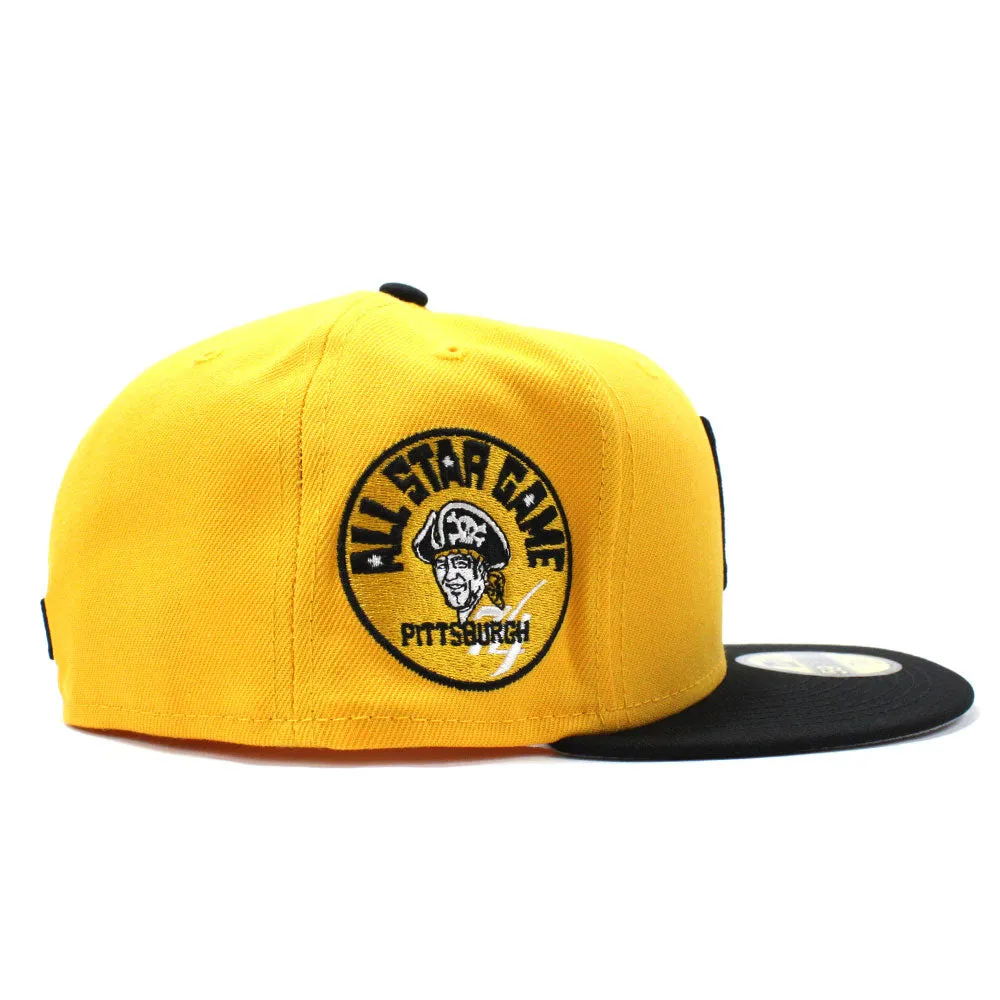Pittsburgh Pirates 1974 All Star Game New Era 59Fifty Fitted Hat (Yellow Black Grey Under Brim)