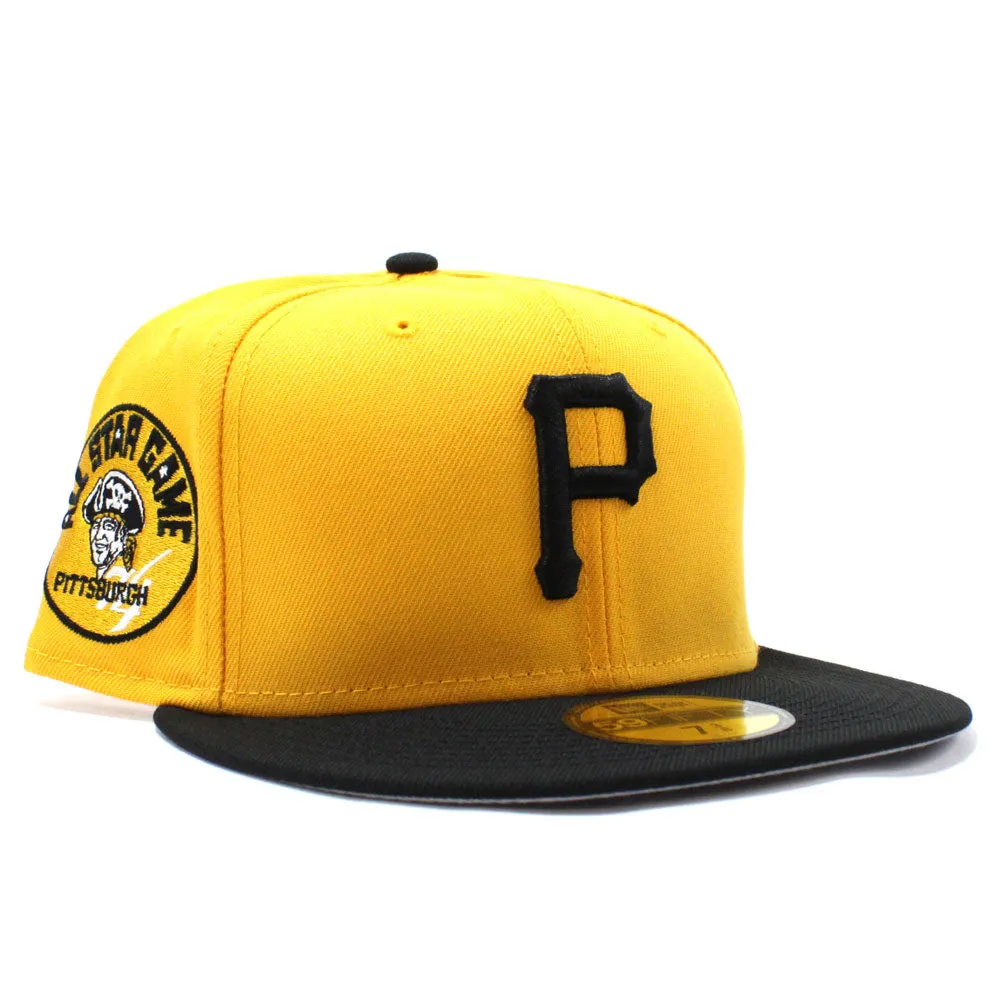 Pittsburgh Pirates 1974 All Star Game New Era 59Fifty Fitted Hat (Yellow Black Grey Under Brim)