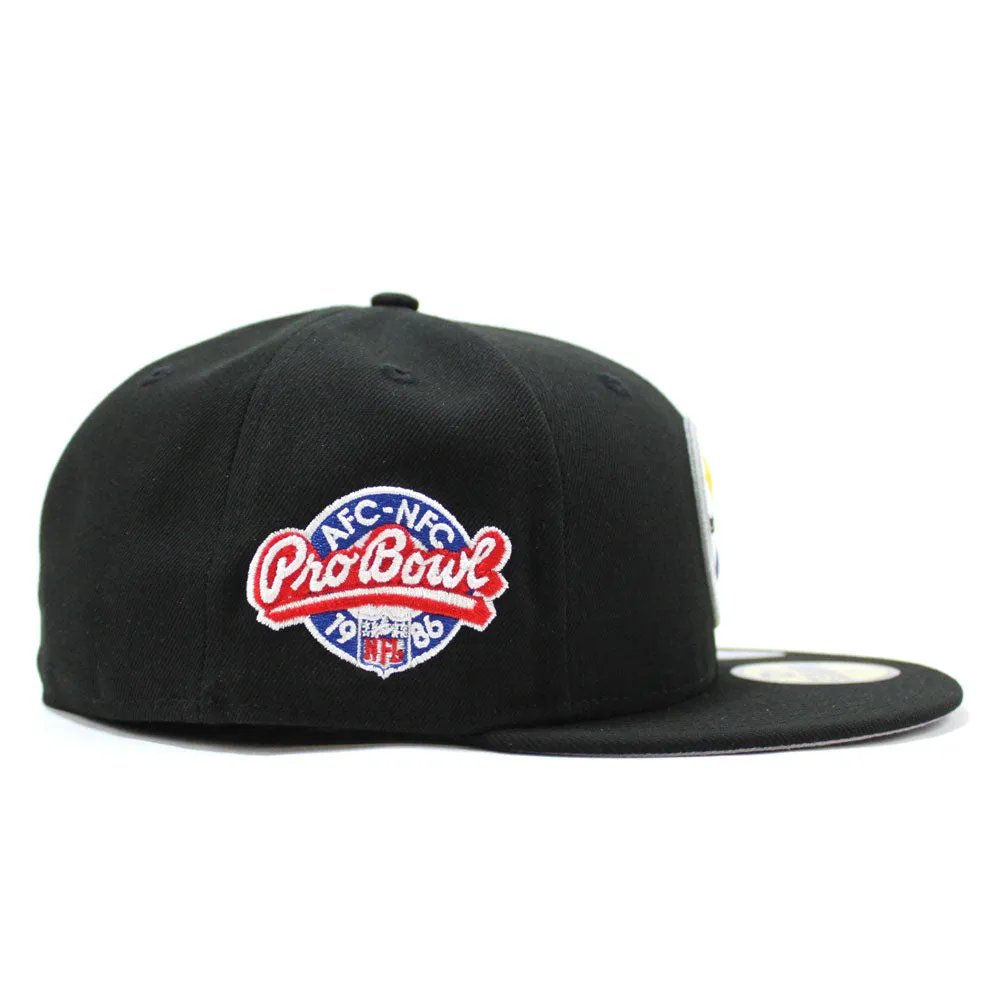 Pittsburgh Steelers 1986 Pro Bowl New Era 59Fifty Fitted Hat (Black Gray Under Brim)