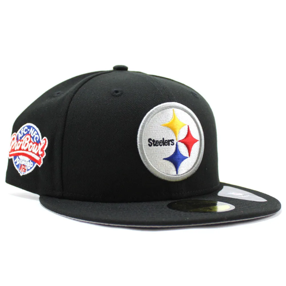 Pittsburgh Steelers 1986 Pro Bowl New Era 59Fifty Fitted Hat (Black Gray Under Brim)
