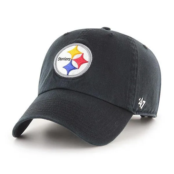 Pittsburgh Steelers Clean Up Black 47 Brand Adjustable Hat
