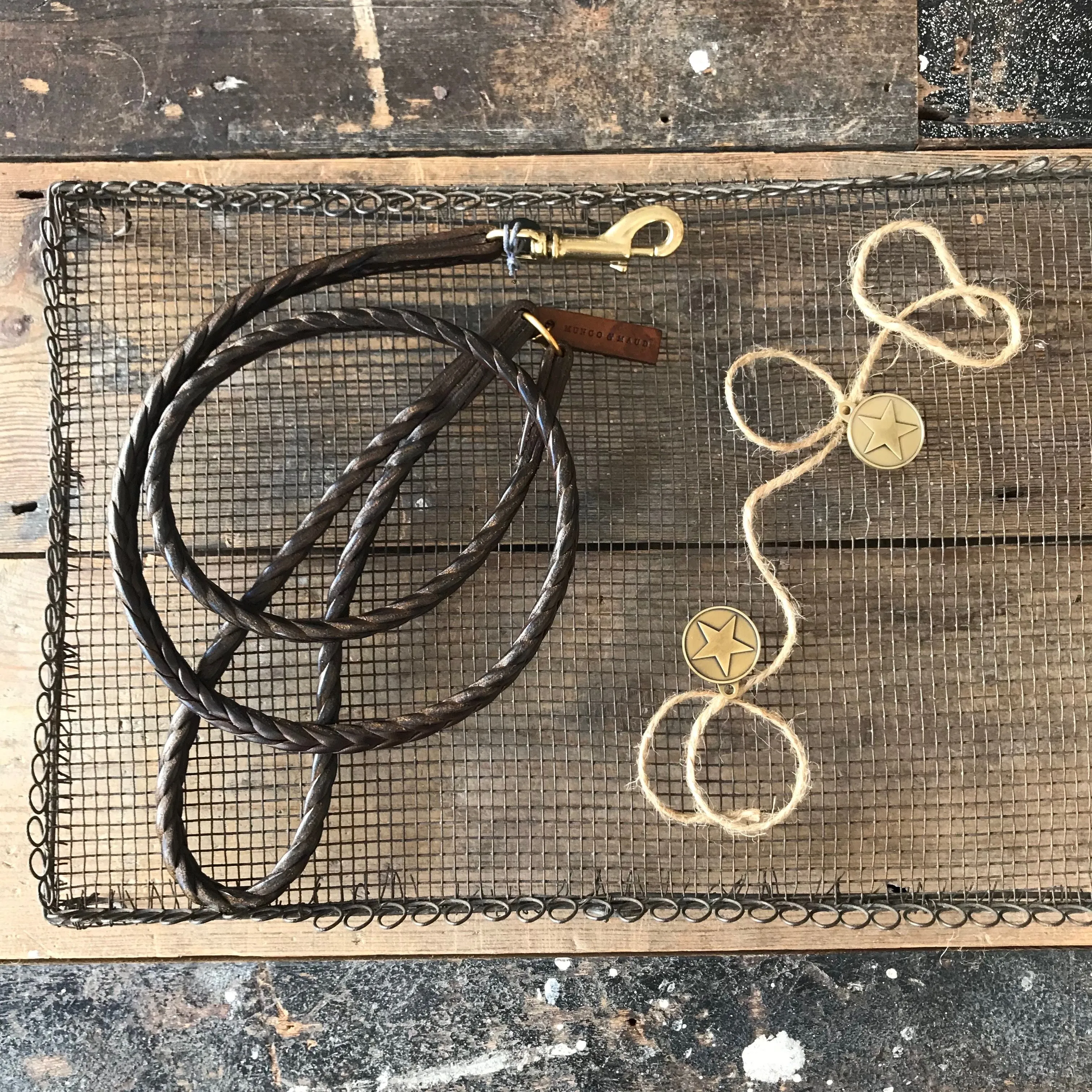 Plaited Leather Dog Lead