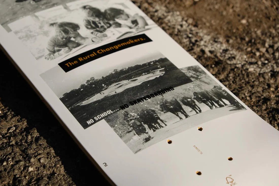 PLANCHE DE SKATE EN ERABLE DK120 "RURAL CHANGEMAKERS" TAILLE 8"