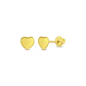 Polished Heart Little Girl's Stud Earring