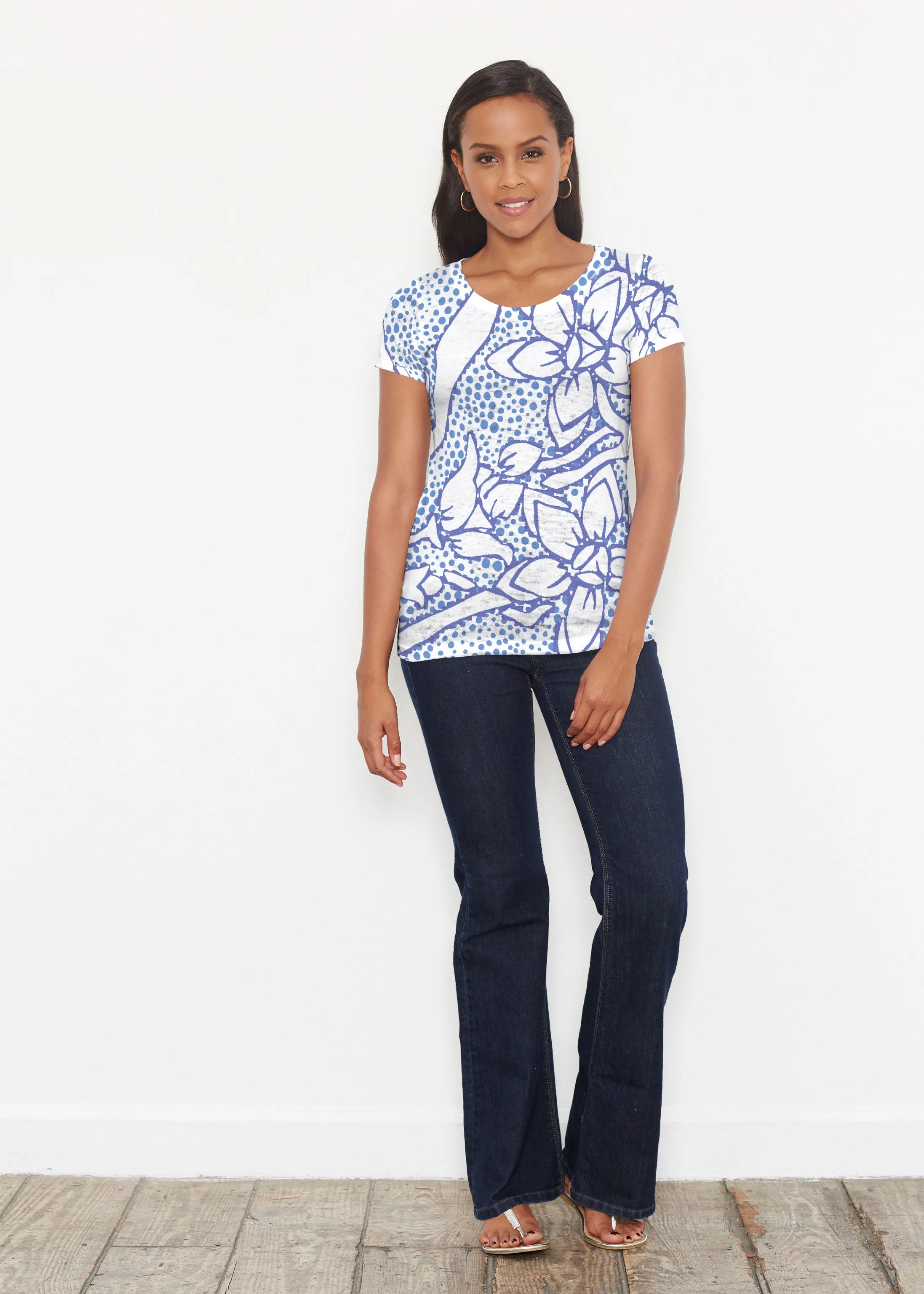 Polka Vine (8111) ~ Short Sleeve Scoop Shirt