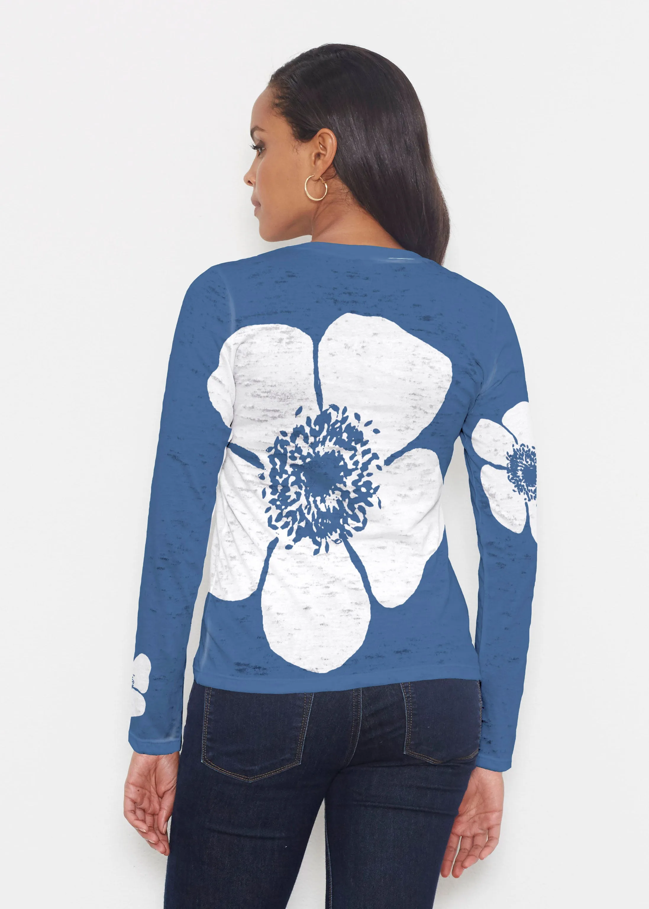 Poppy Navy (7013) ~ Signature Long Sleeve Crew Shirt