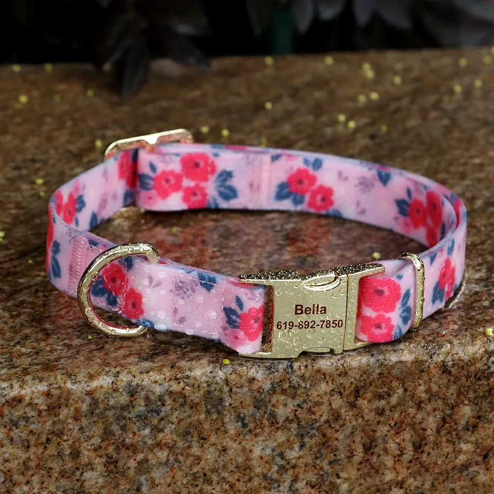 Printed Waterproof Personalized Collars And Leashes