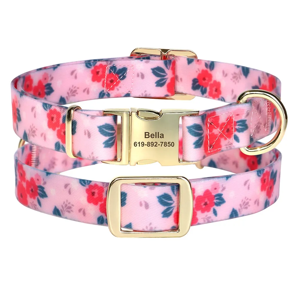 Printed Waterproof Personalized Collars And Leashes