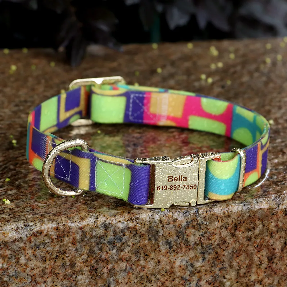 Printed Waterproof Personalized Collars And Leashes