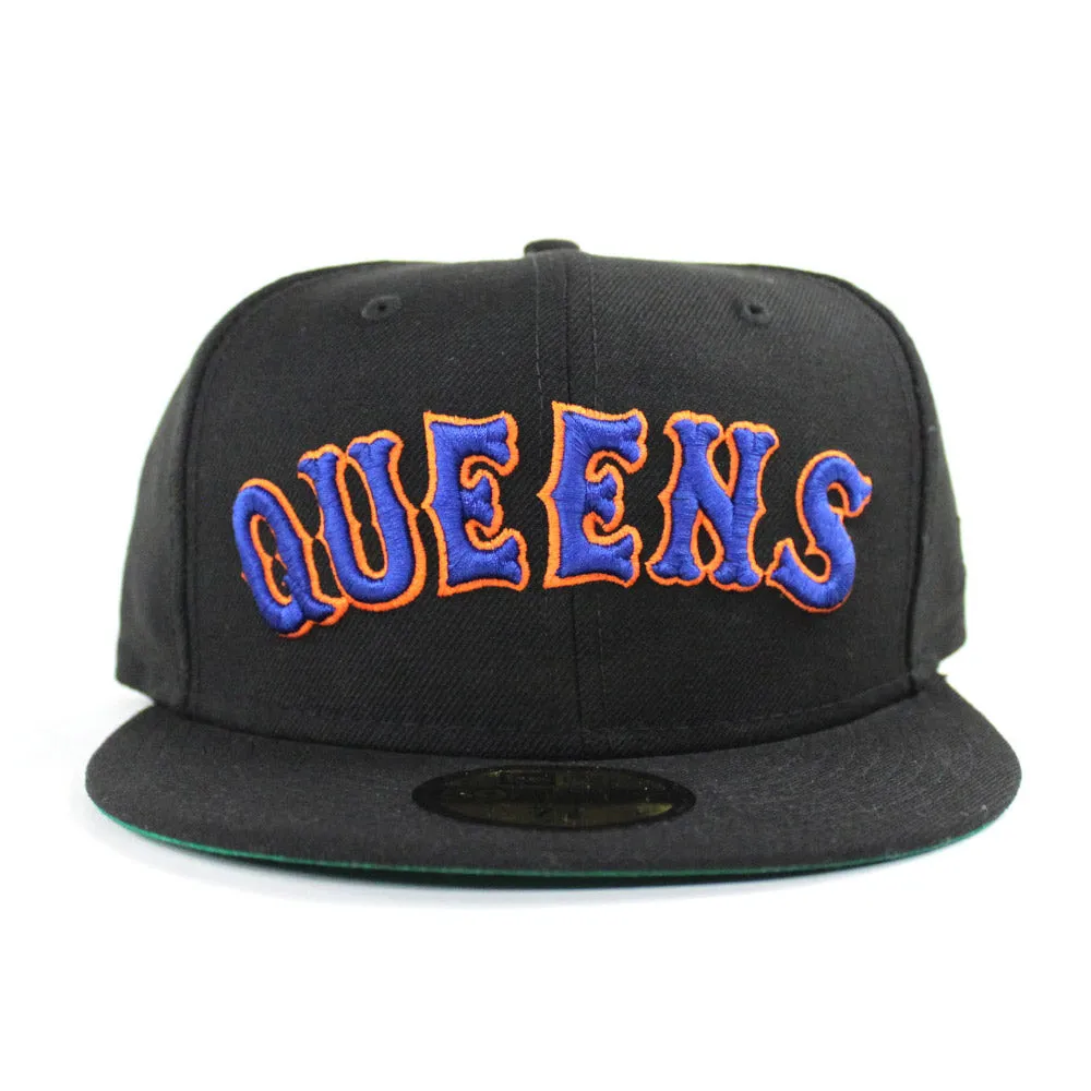 Queens New Era 59Fifty Fitted Hat (Green Under Brim)
