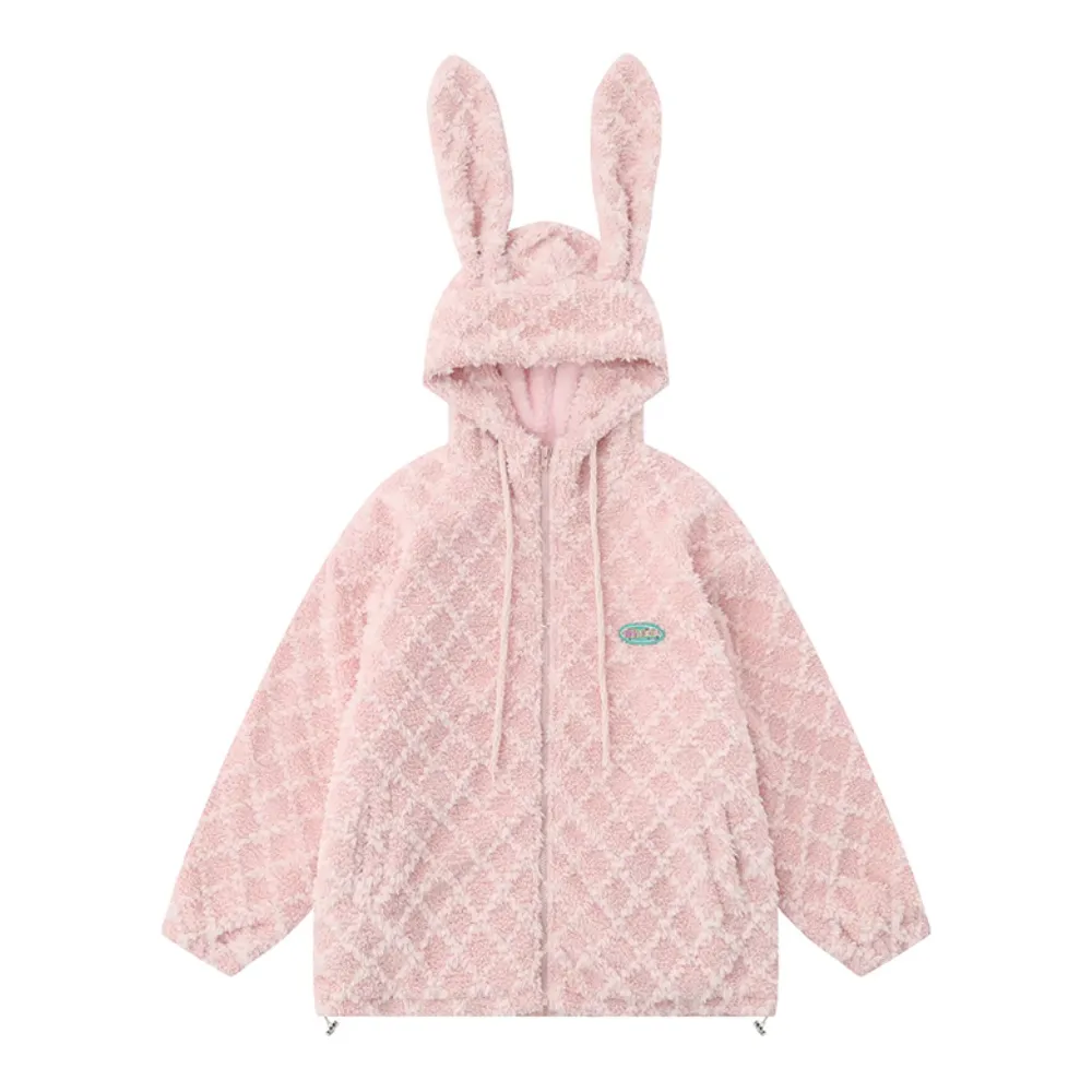Rabbit Ears Lamb Wool Coat