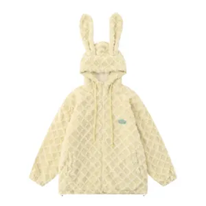 Rabbit Ears Lamb Wool Coat