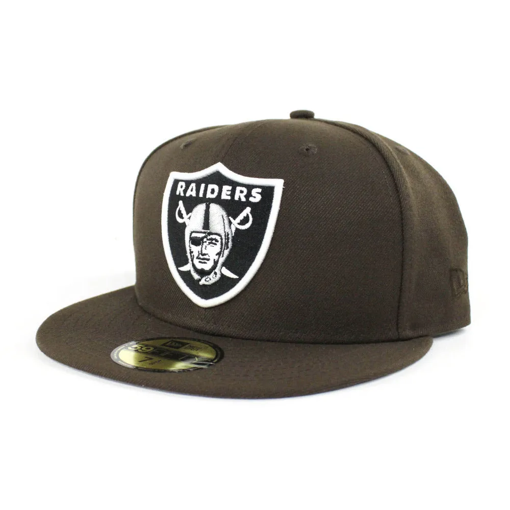 Raiders New Era 59Fifty Fitted Hat (Brown Gray Under Brim)