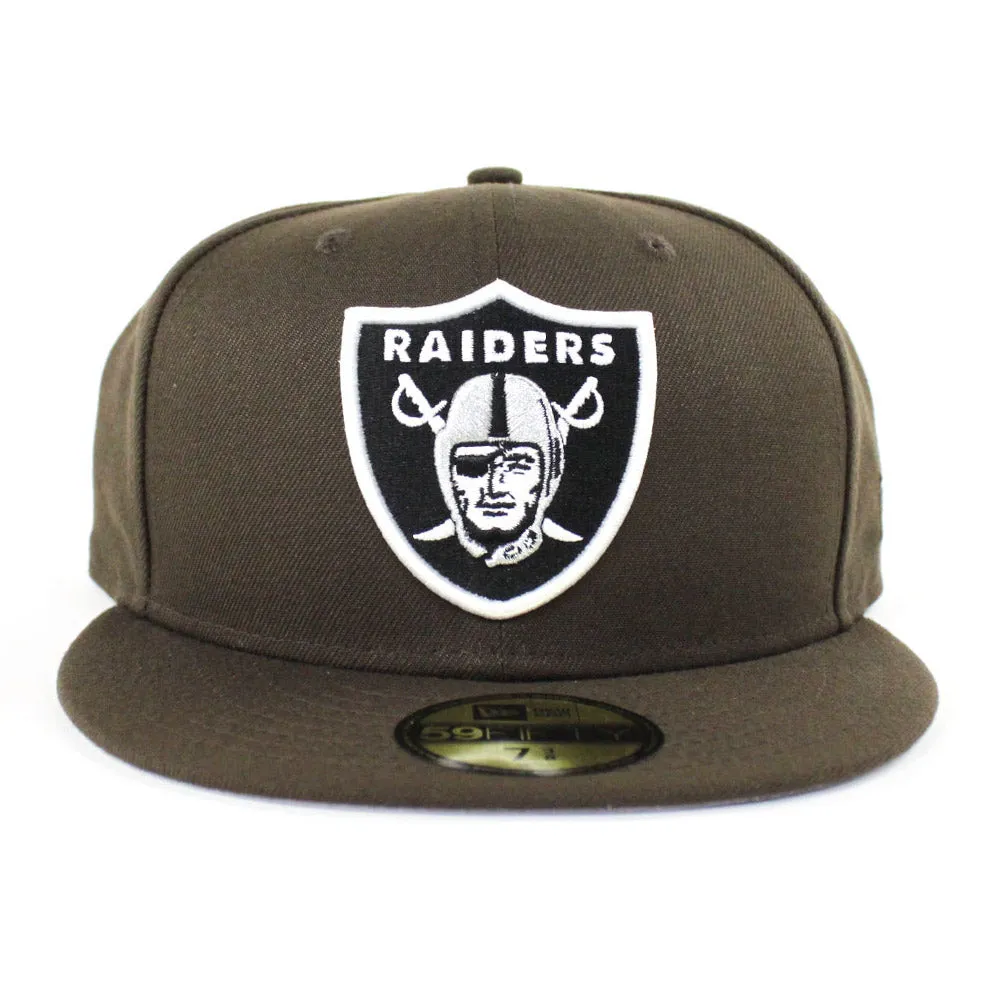 Raiders New Era 59Fifty Fitted Hat (Brown Gray Under Brim)