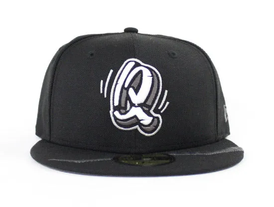 Rancho Cucamonga Quakes New Era 59Fifty Fitted Hat (Black M Black Dark Gray Under Brim)