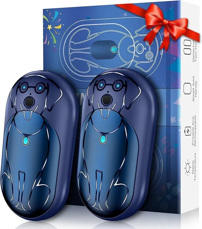Rechargeable Hand Warmers 6000mAh Portable: Aleath Warm Gifts for Outdoor Hunting Camping - 2 Pack Electric Hot Handwarmers for Women Men