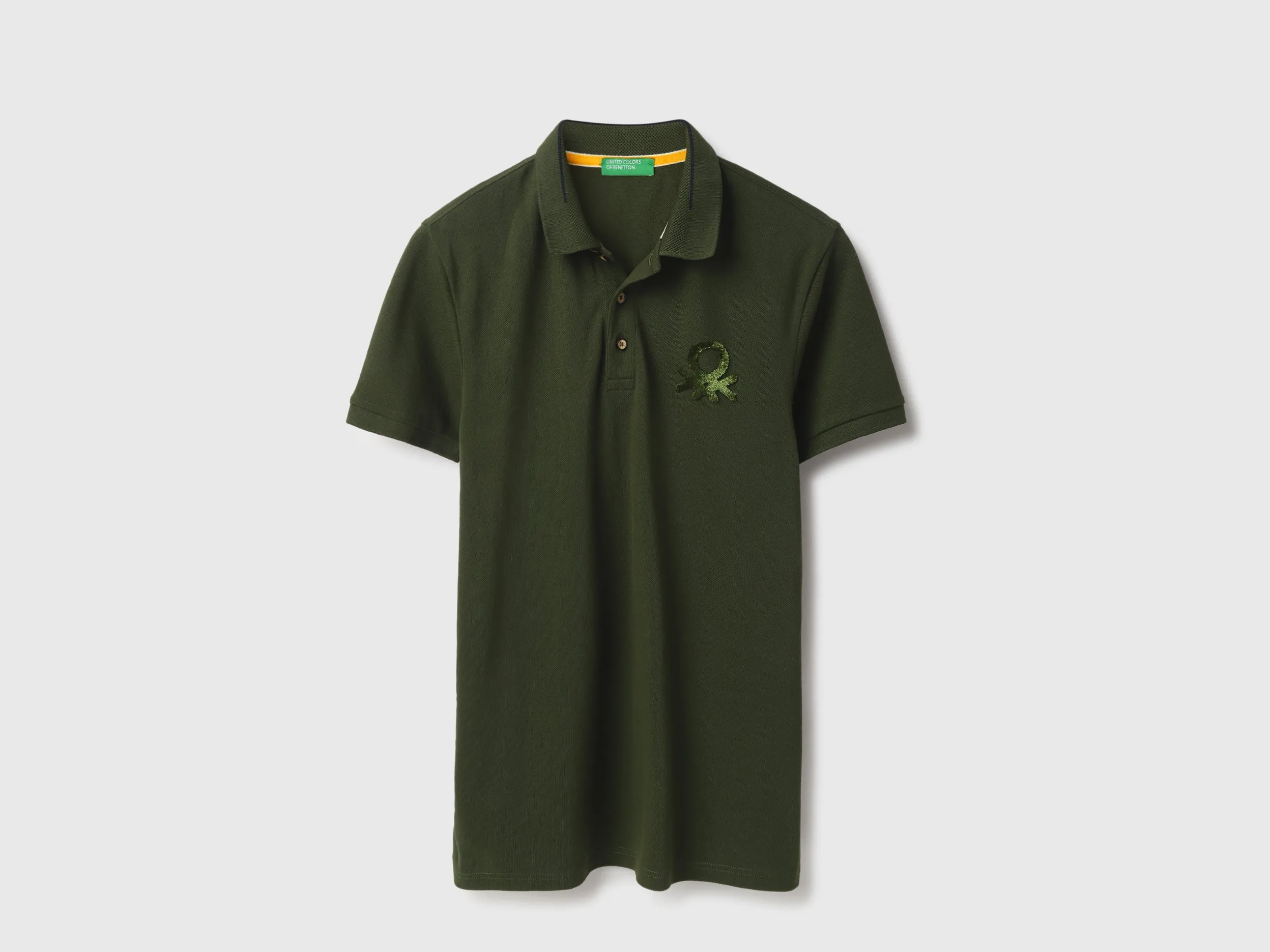 Regular Fit Polo Neck Solid Tshirt