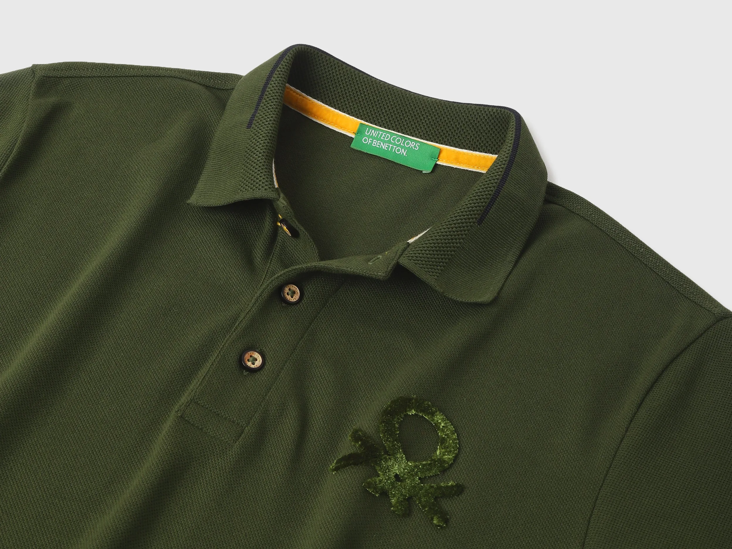 Regular Fit Polo Neck Solid Tshirt