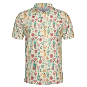 Retro Groovy Cocktail Men's Polo