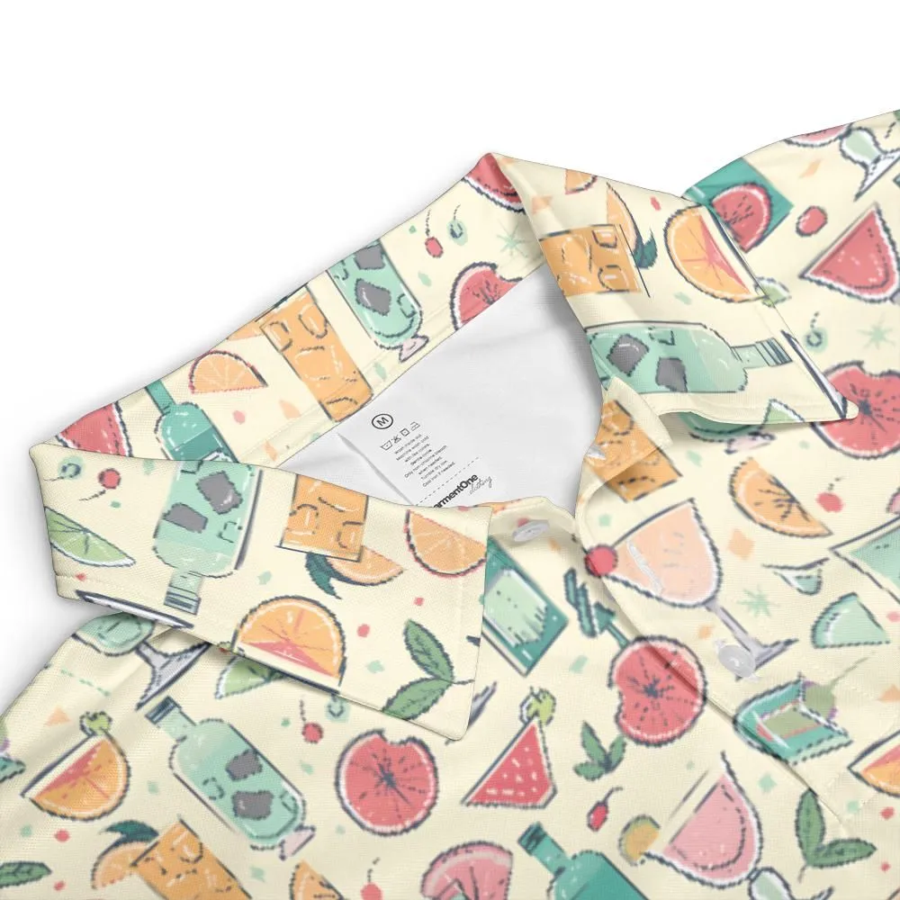 Retro Groovy Cocktail Men's Polo