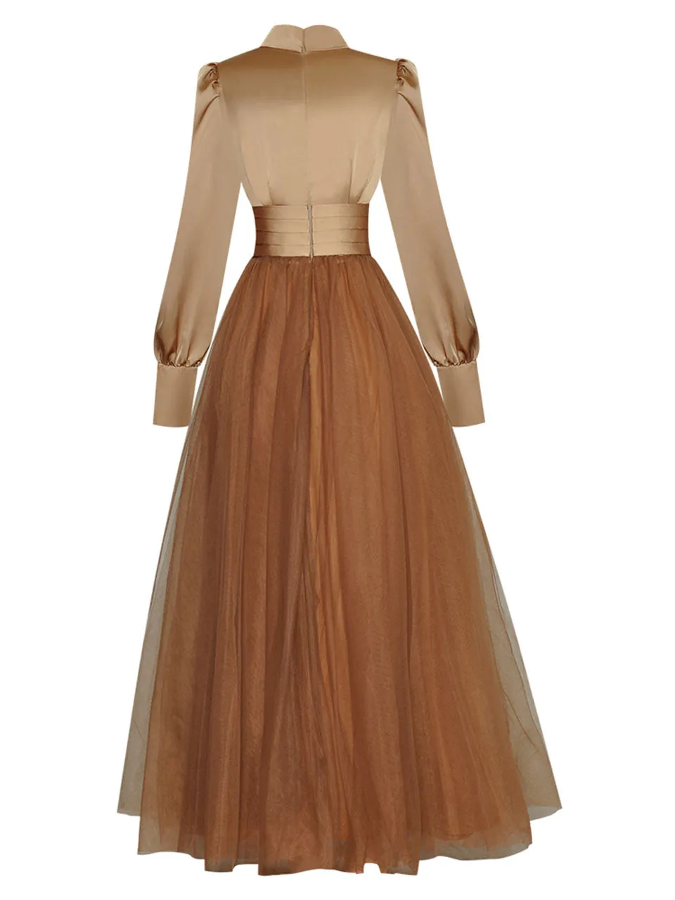 Retro Palace Puffed Sleeves Tulle 1950s Party Vintage Swing Dress