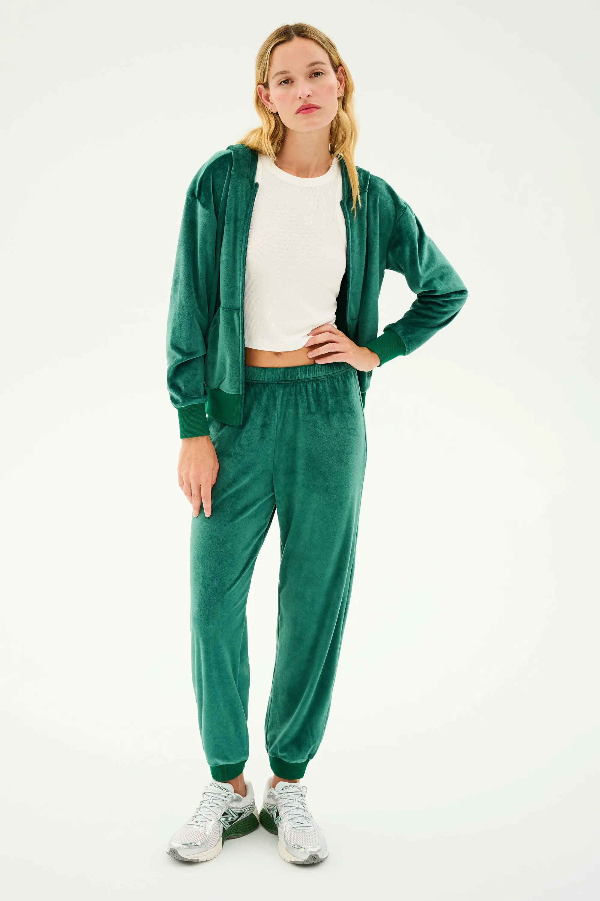 Rhys Velour Jogger - Arugula