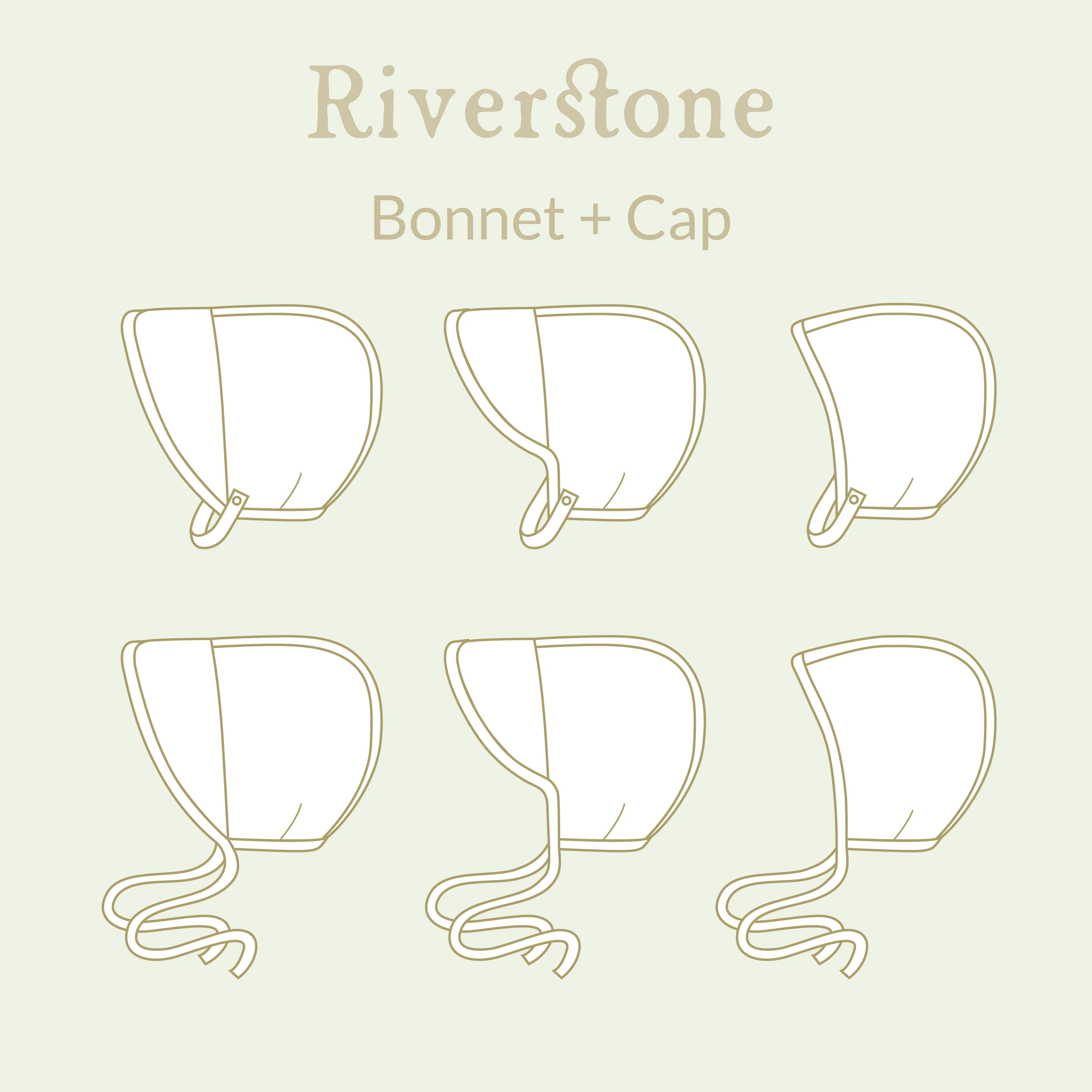 Riverstone Bonnet   Cap Sewing Pattern - Baby   Child