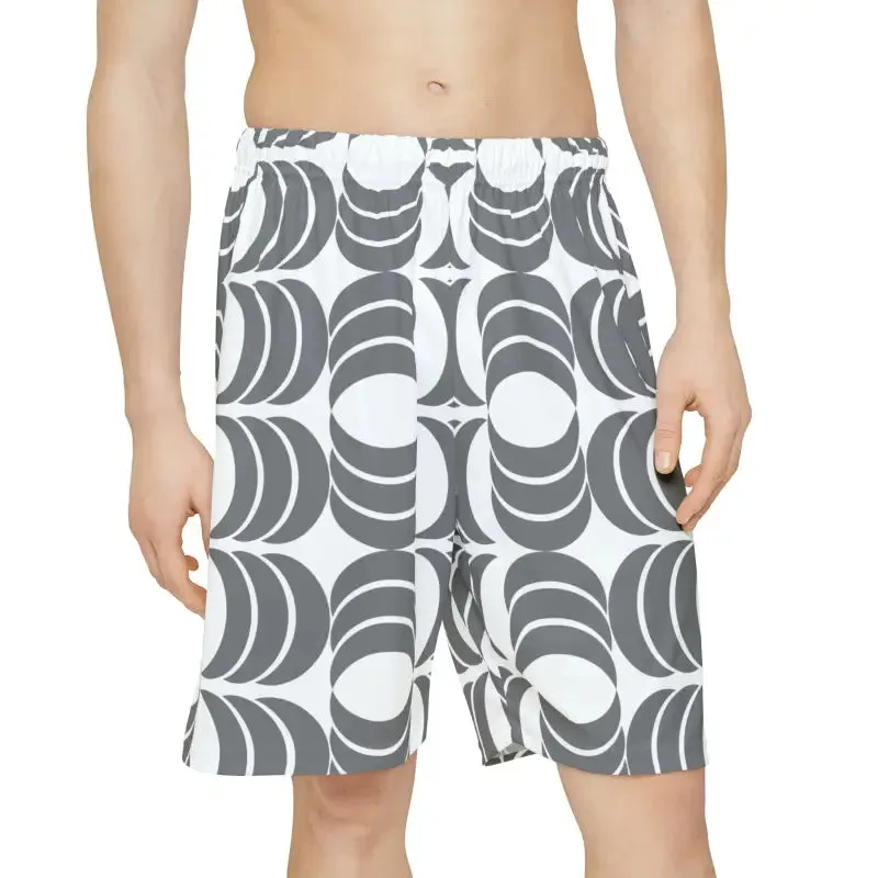 Rock your Workout in White Abstract Pattern Shorts
