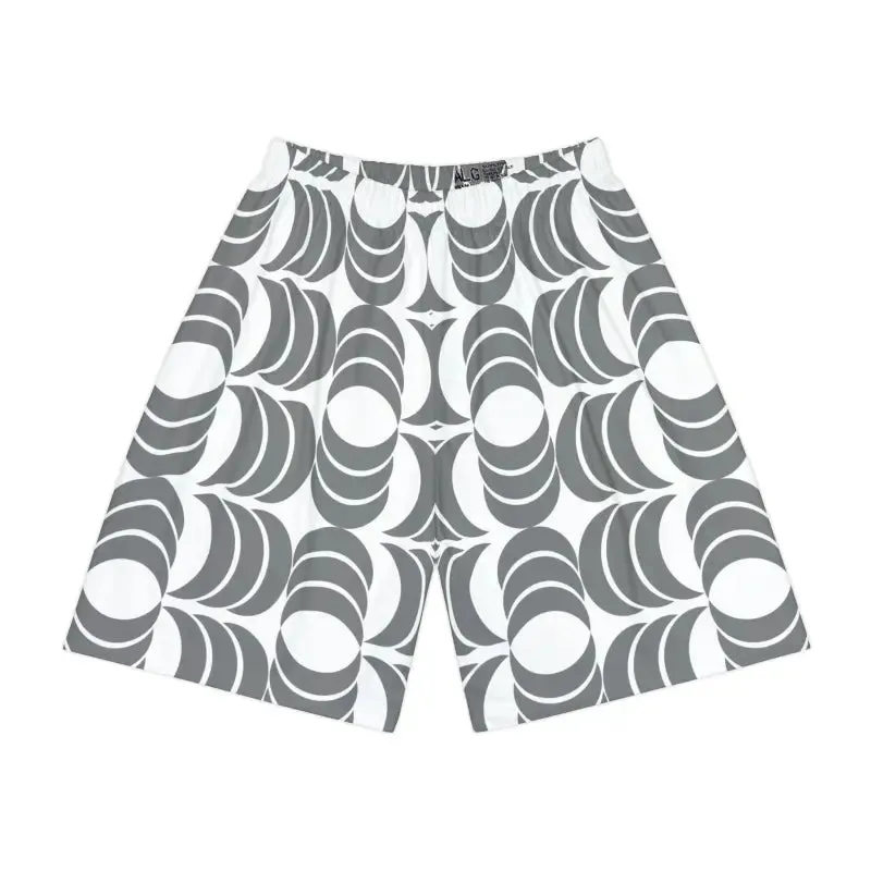 Rock your Workout in White Abstract Pattern Shorts