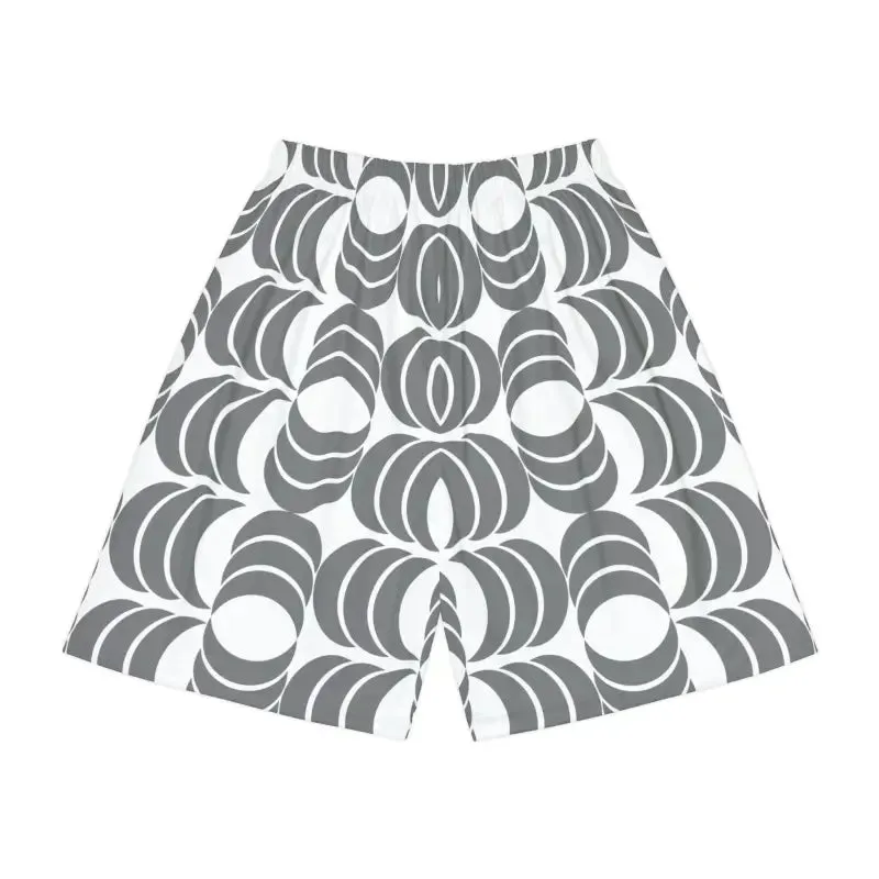 Rock your Workout in White Abstract Pattern Shorts
