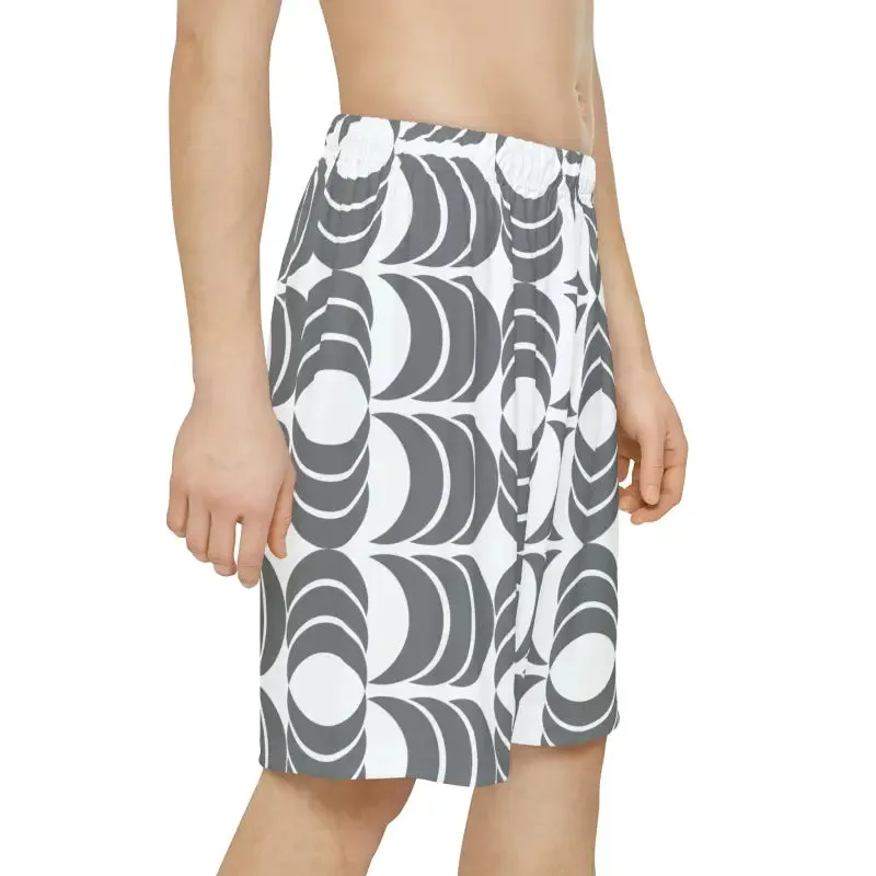 Rock your Workout in White Abstract Pattern Shorts