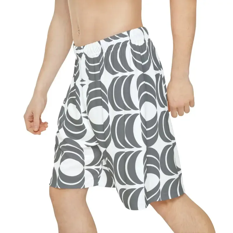Rock your Workout in White Abstract Pattern Shorts