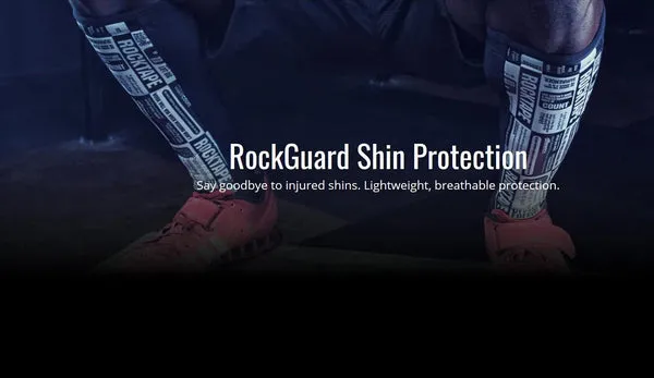 RockTape RockGuards Protection Shin Guards (2 Sleeves), size Medium - Manifesto, Retails $47 
