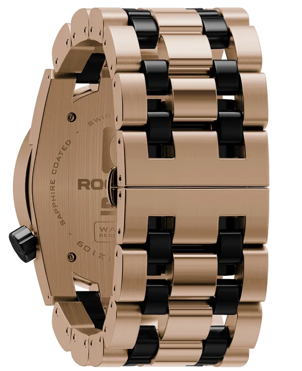 ROCKWELL THE 50mm WATCH ROSE GOLD BLACK CERAMIC